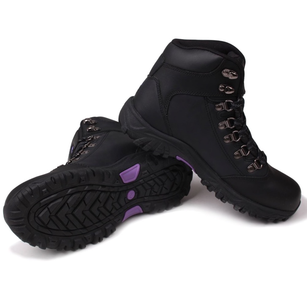 Black leather boots